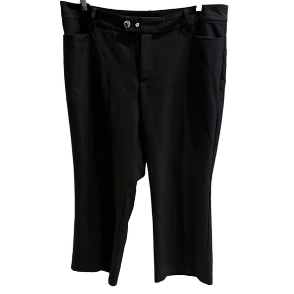 Eloquii Black Dress Pants Ankle Length Slight Flare Sz 16 - Picture 1 of 9
